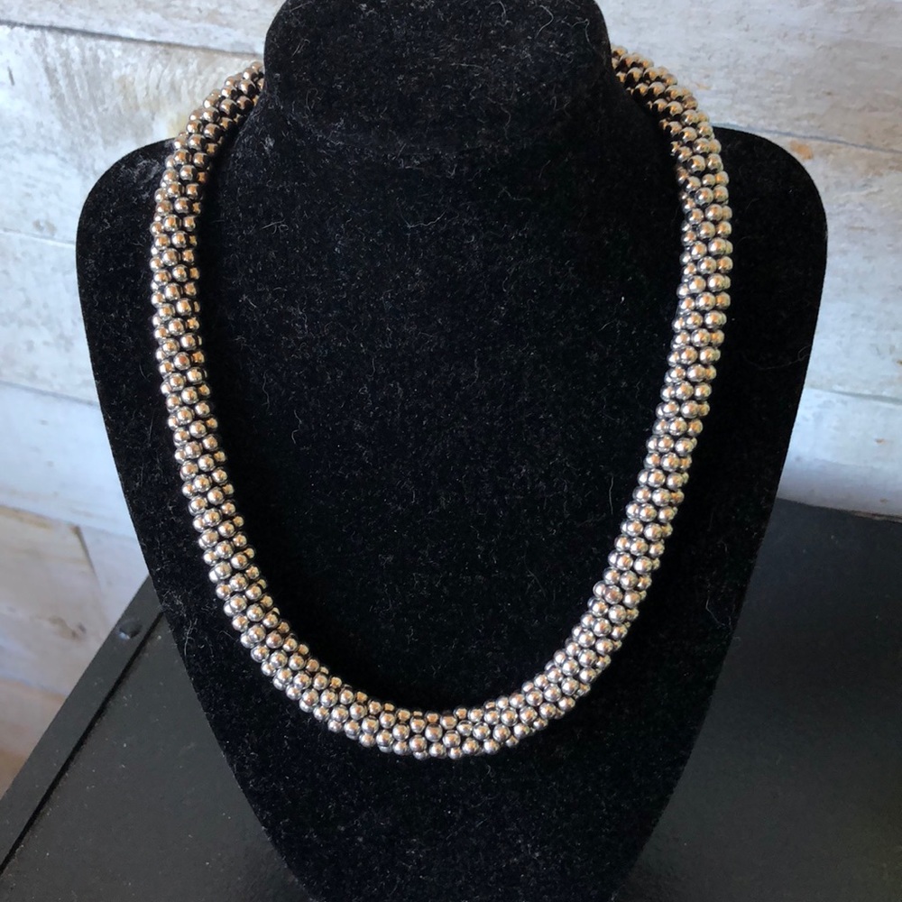Chunky silver necklace